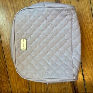 Bebe Light Pink Quilted Cosmetic Bag